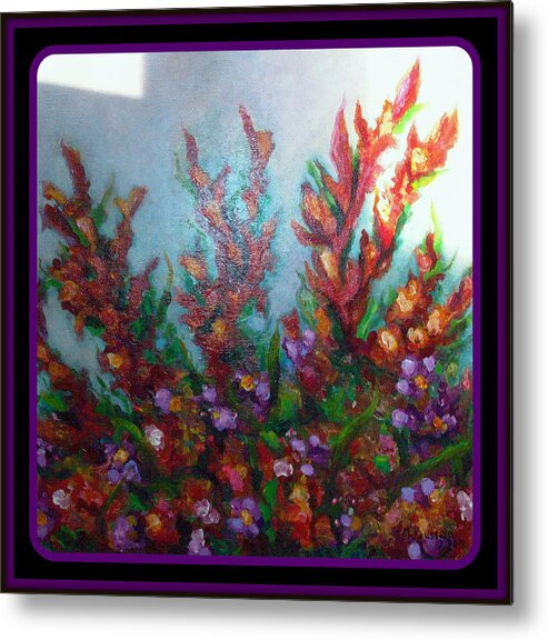 Flowers Metal Print featuring the painting Spring Flowers by MarvL Roussan