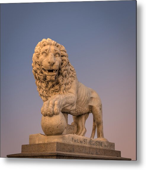 America Metal Print featuring the photograph Statue at The Bridge of Lions by Rob Sellers