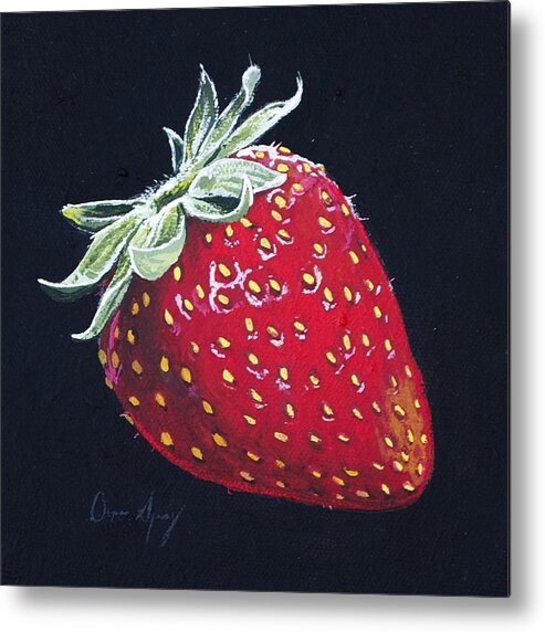 Strawberry Metal Print featuring the painting Strawberry by Aaron Spong