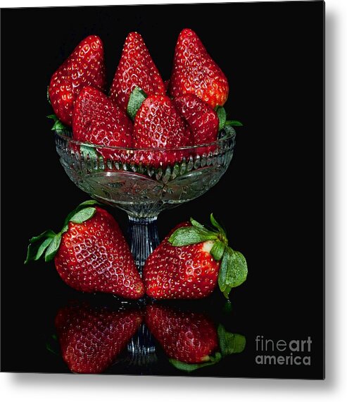 Strawberries Metal Print featuring the photograph Strawberry Yum by Shirley Mangini