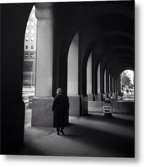 Ny Metal Print featuring the photograph #streetphotography Shot With My Rollei by Tonino Guzzo
