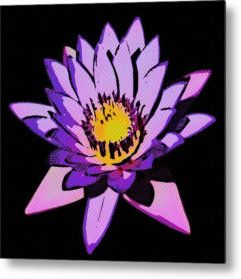 Water Metal Print featuring the photograph Stylized Waterlily by Cactus Sun Studio