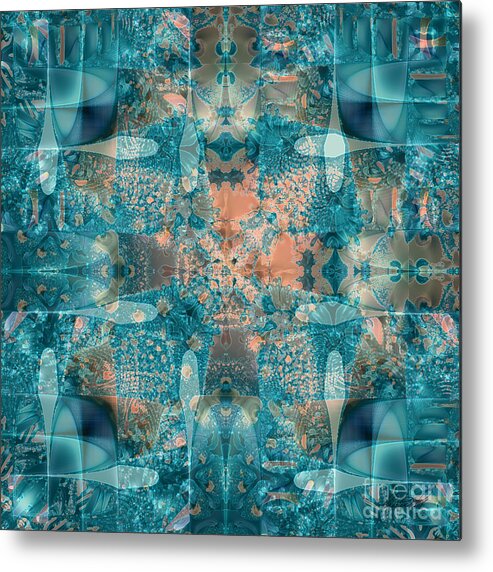 Abstract Metal Print featuring the digital art Subaqueous by Kristen Fox