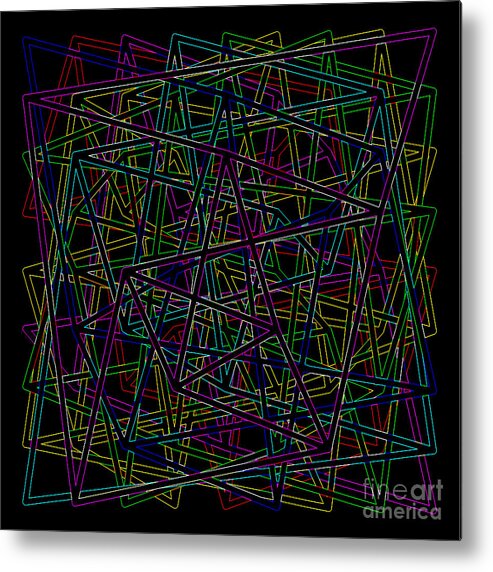 Sudoku Metal Print featuring the digital art Sudoku Connections Glowing Edges by Ron Brown
