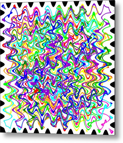 Sudoku Metal Print featuring the digital art Sudoku Connections White Wave by Ron Brown