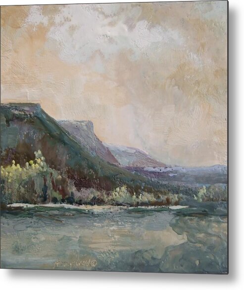 Mountains Metal Print featuring the painting Summer Buttes by Ruth Stromswold