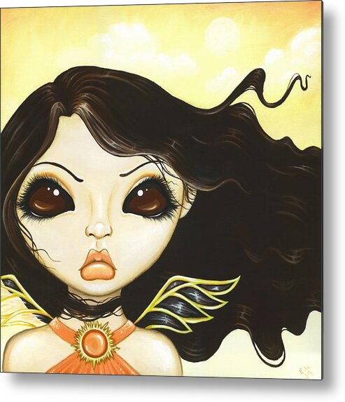 Fantasy Fairy Metal Print featuring the painting Sun Fae by Elaina Wagner