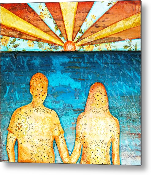 Couple Metal Print featuring the mixed media Sunburst In Love by Danny Phillips