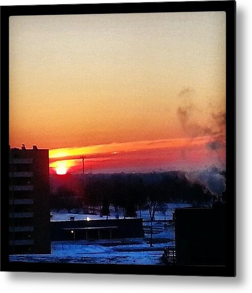 Cityliving Metal Print featuring the photograph #sunrise #morning #7am #early by Erica Mason