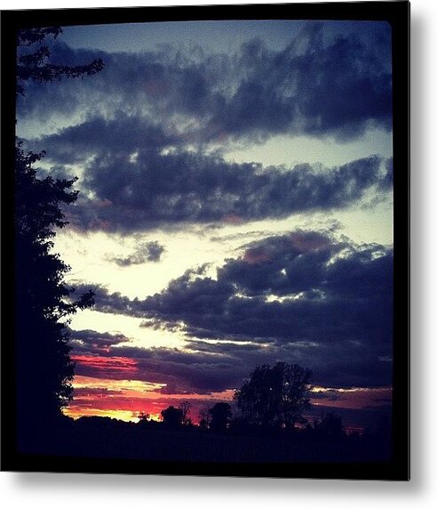 Sunset Metal Print featuring the photograph #sunset September 8, 2012 by Yana Galanin