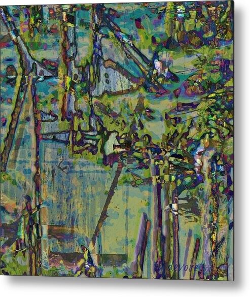 Abstract Metal Print featuring the digital art Swamp by Tg Devore