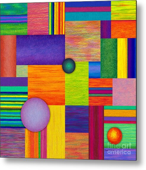 Colored Pencil Metal Print featuring the painting Swatches by David K Small