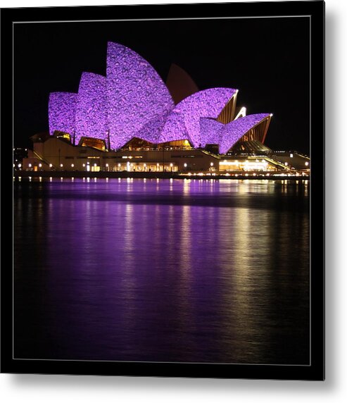 Sydney Metal Print featuring the photograph Sydney Opera during Vivid Sydney festival by Alexey Dubrovin