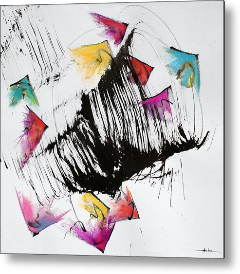 Abstract Painting Metal Print featuring the painting Take Off by Asha Carolyn Young