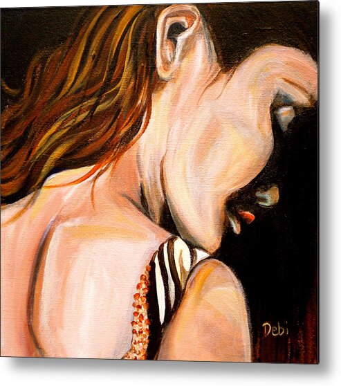 Woman Metal Print featuring the painting Tess by Debi Starr
