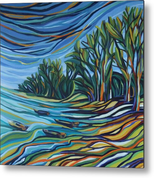 Bay Metal Print featuring the painting The Bay in Colors by Zofia Kijak