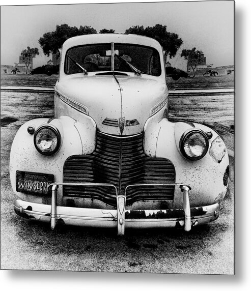 The Car In Texas Metal Print featuring the digital art The Car In Texas by Bob Winberry