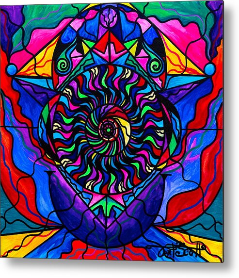 Vibration Metal Print featuring the painting The Catalyst by Teal Eye Print Store