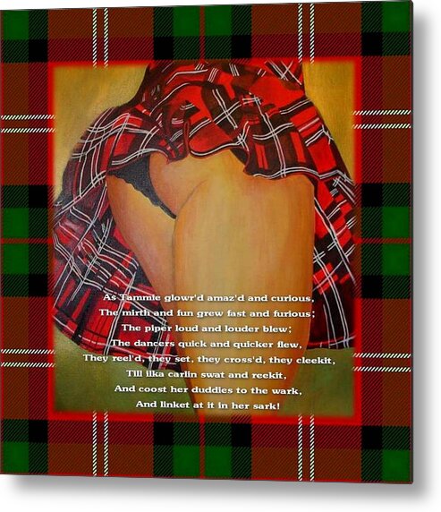 Burns Metal Print featuring the painting The Dancers Quick and Quicker Flew Burns Supper by Taiche Acrylic Art