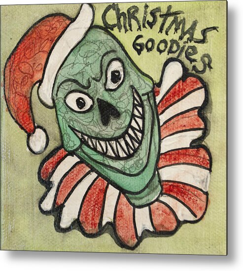 Grinch Metal Print featuring the painting The Grinch as Tillie by Patricia Arroyo