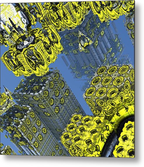 Fractal Mandelbulb3d Math Art Metal Print featuring the digital art The Hive by Geoffrey Barnes