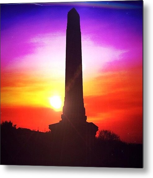 Pop Metal Print featuring the photograph The Memorial Overton Hill Frodsham by Phil Tomlinson