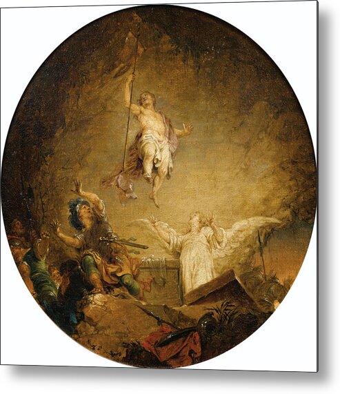 Januarius Zick Metal Print featuring the painting The Resurrection by Januarius Zick