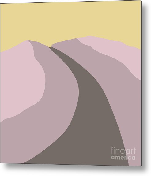 Landscape Metal Print featuring the painting The Road by Henry Manning
