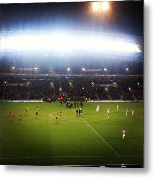 Hullcity Metal Print featuring the photograph The Romance Of A Night Match #hullcity by Steve Cobby