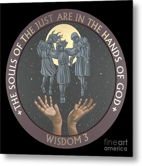 The Souls Of The Just Are In The Hands Of God Metal Print featuring the painting The Souls of the Just are in the Hands of God 172 by William Hart McNichols