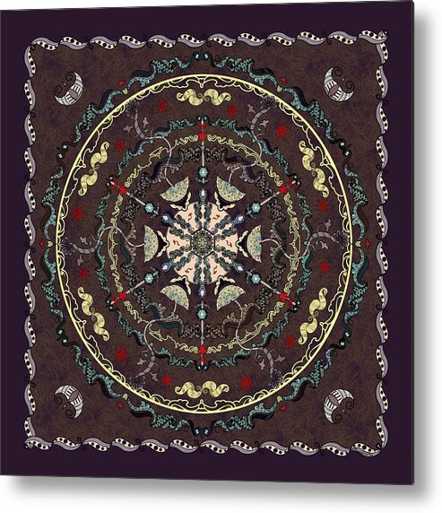 Mandala Metal Print featuring the digital art The Source Mandala by Deborah Smith
