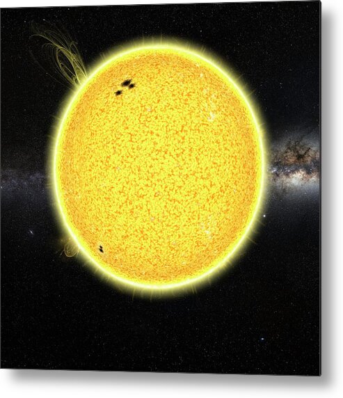 Nobody Metal Print featuring the photograph The Sun by Claus Lunau/science Photo Library