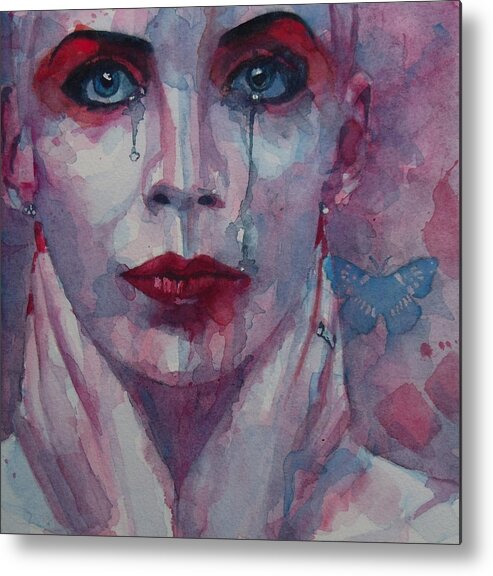 Annie Lennox Metal Print featuring the painting This is the Fear This is the Dread These are the contents of my Head by Paul Lovering