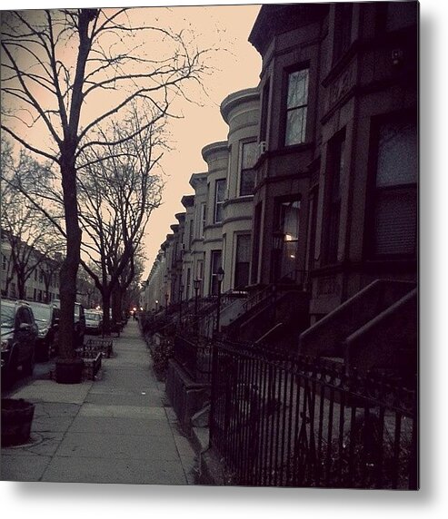 Brownstones Metal Print featuring the photograph Those #brooklyn #brownstones by Alissa Carlson