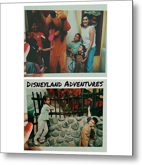 Welooksohappywithpluto Metal Print featuring the photograph Throwback To The 90's When Disneyland by Aileen Aguilera