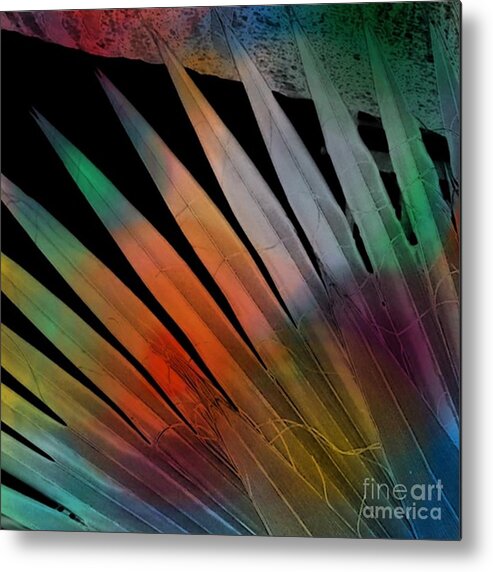 Abstract Metal Print featuring the digital art Tie Dyed by Christine Fournier