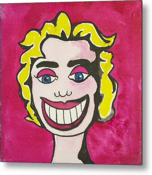 Marilyn Monroe Metal Print featuring the painting Tillie as Marilyn by Patricia Arroyo