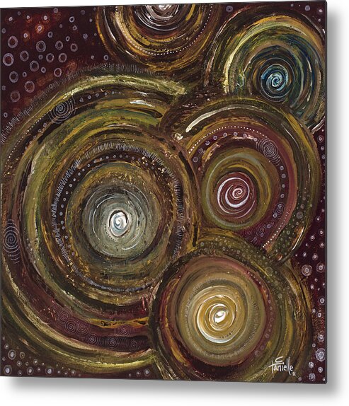 Circles Metal Print featuring the painting Too Much Coffee by Tanielle Childers