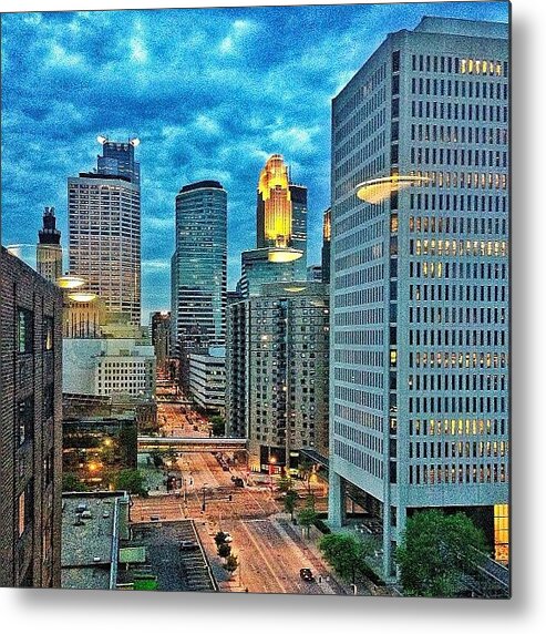 Capellatower Metal Print featuring the photograph Top Floor Of My Apt Building. #mpls by Brent Rousseau