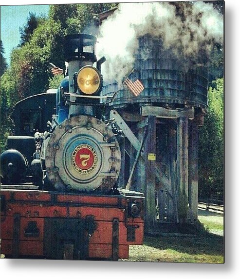 Picoftheweek Metal Print featuring the photograph #train #oldschool #oldskool #steam by Geoff Rogers