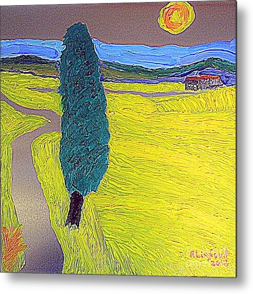 Tuscany Metal Print featuring the painting Tuscany Road 1 by Richard W Linford