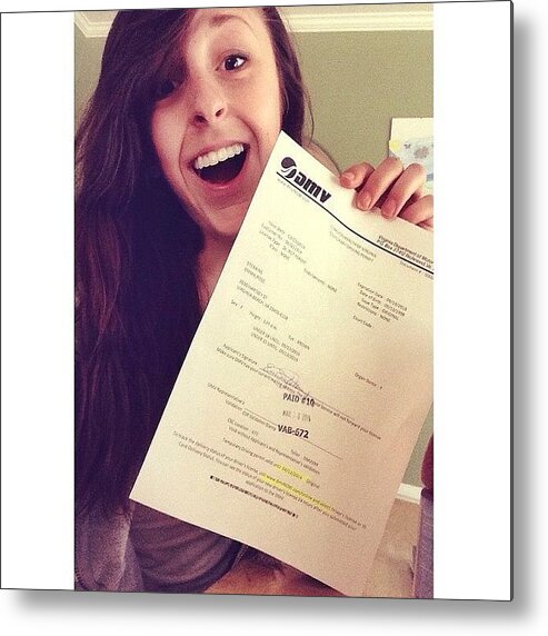  Metal Print featuring the photograph Typical finally Permitted 🚗👏 by Emma Stebbins