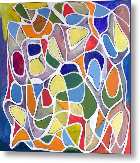 Abstract Metal Print featuring the painting Untitled #29 by Steven Miller