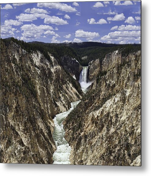 Landscape Metal Print featuring the photograph Lower Falls of Yellowstone River by Mark Harrington