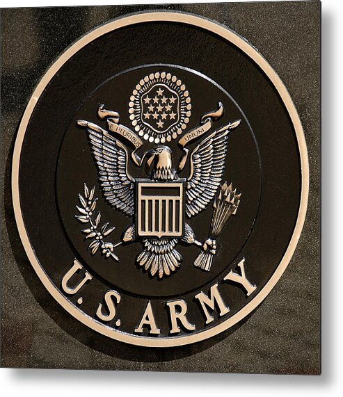 Usa Metal Print featuring the photograph US Army Eagle by LeeAnn McLaneGoetz McLaneGoetzStudioLLCcom