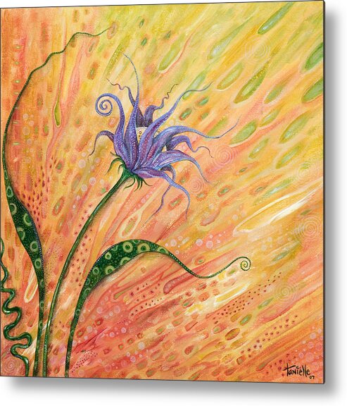 Floral Metal Print featuring the painting Verve by Tanielle Childers