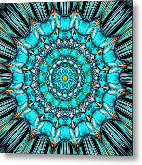 Kaleidoscope Metal Print featuring the digital art Victoria by Wendy J St Christopher