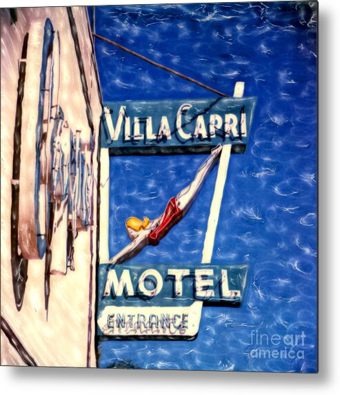  Metal Print featuring the mixed media Villa Capri by Glenn McNary