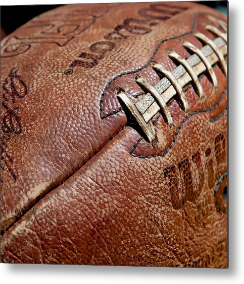 Football Metal Print featuring the photograph Vintage Football by Art Block Collections