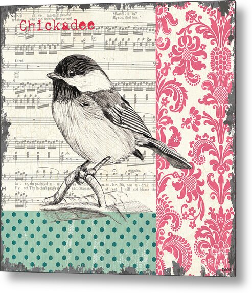 Bird Metal Print featuring the painting Vintage Songbird 3 by Debbie DeWitt